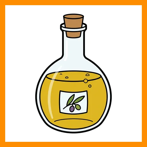 Pictograma de aceite con marco Fitzgerald naranja
