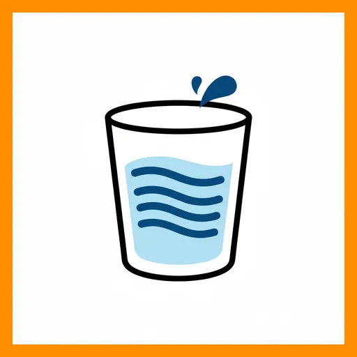 Pictograma de agua con marco Fitzgerald naranja