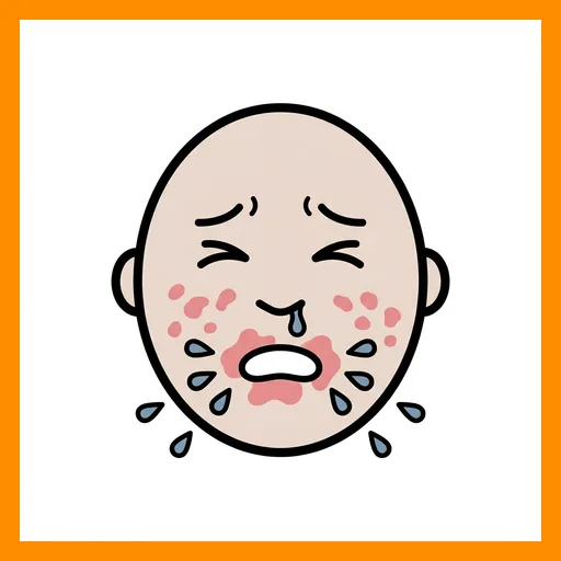 Pictograma de alergia con marco Fitzgerald naranja