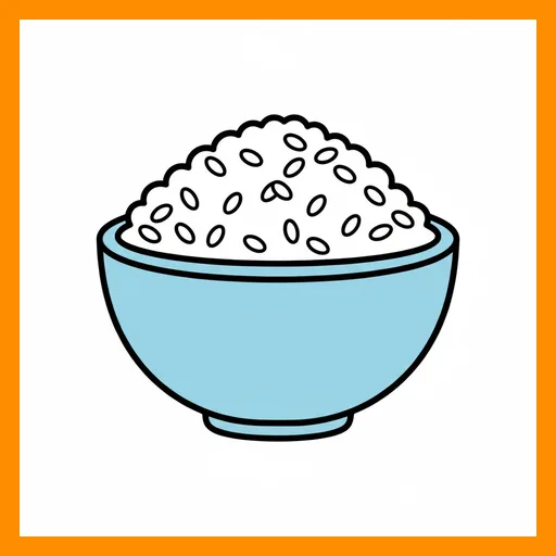 Pictograma de arroz con marco Fitzgerald naranja