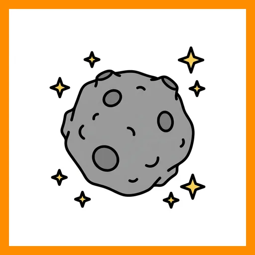 Pictograma de asteroide con marco Fitzgerald