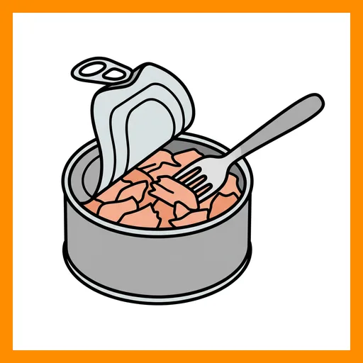 Pictograma de atún con marco Fitzgerald naranja