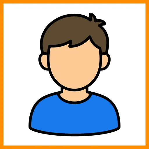 Pictograma de avatar con marco Fitzgerald naranja