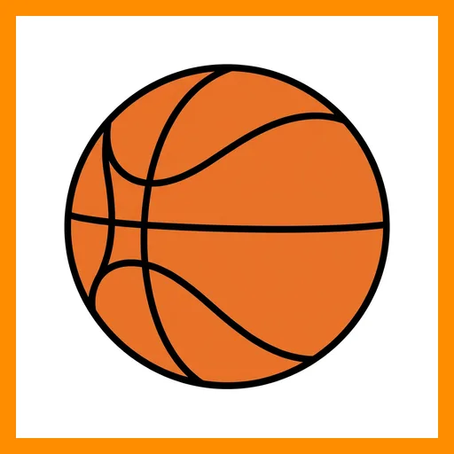 Pictograma de baloncesto con marco Fitzgerald naranja