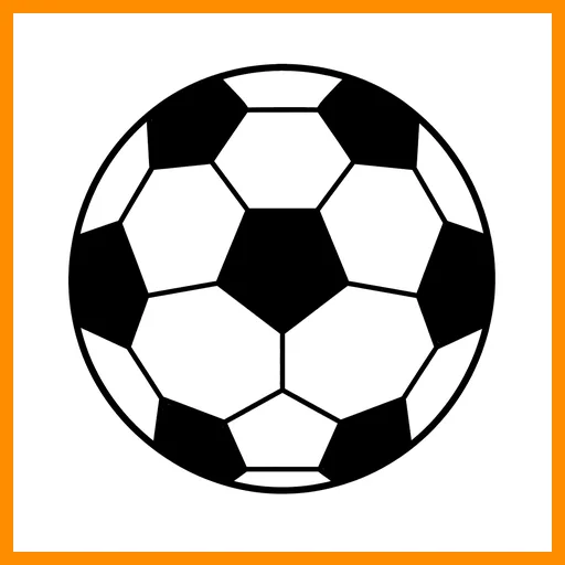 Pictograma de balón con marco Fitzgerald naranja