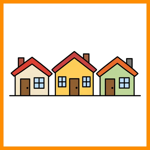 Pictograma de barrio con marco Fitzgerald naranja