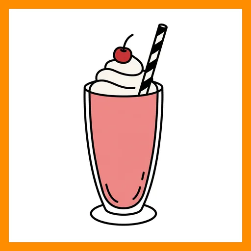 Pictograma de batido con marco Fitzgerald naranja