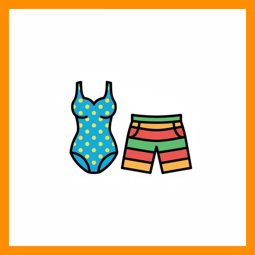 Pictograma de bañador con marco Fitzgerald