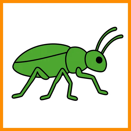 Pictograma de bicho con marco Fitzgerald naranja