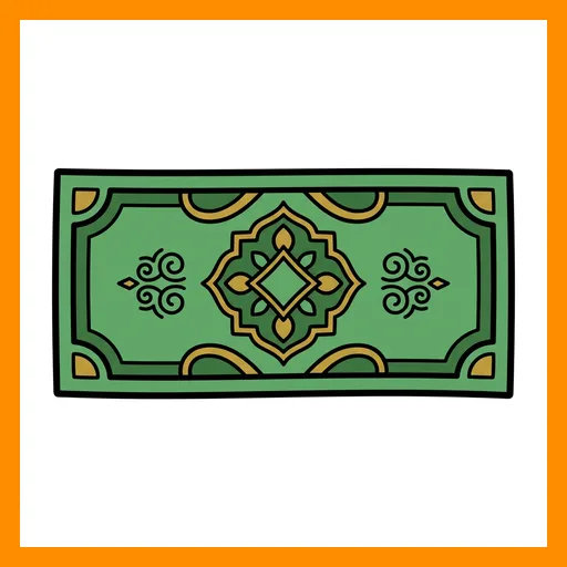 Pictograma de billete con marco Fitzgerald naranja