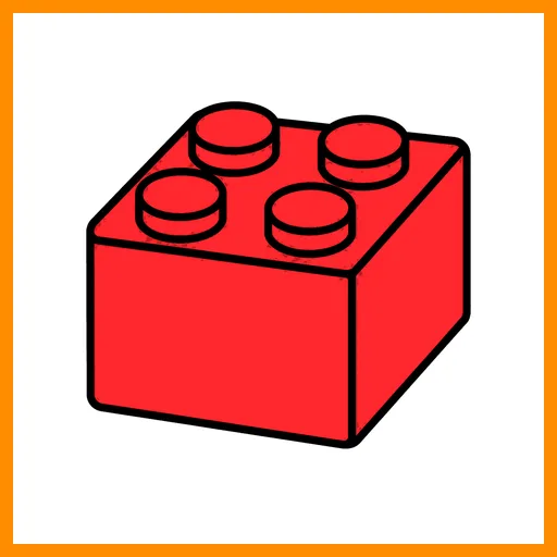 Pictograma de bloque con marco Fitzgerald naranja
