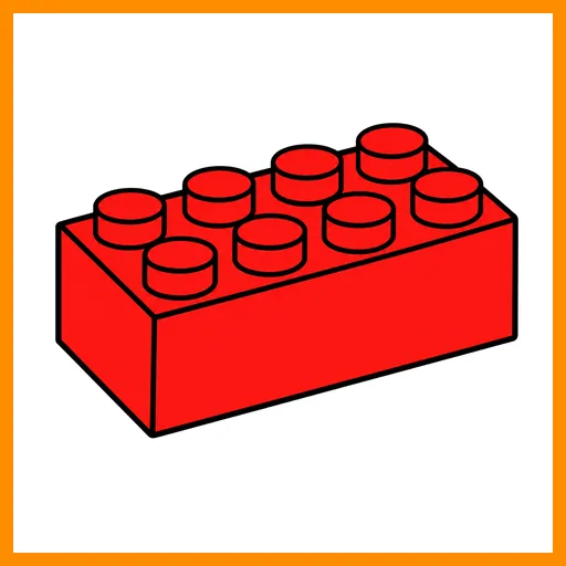Pictograma de bloque con marco Fitzgerald naranja
