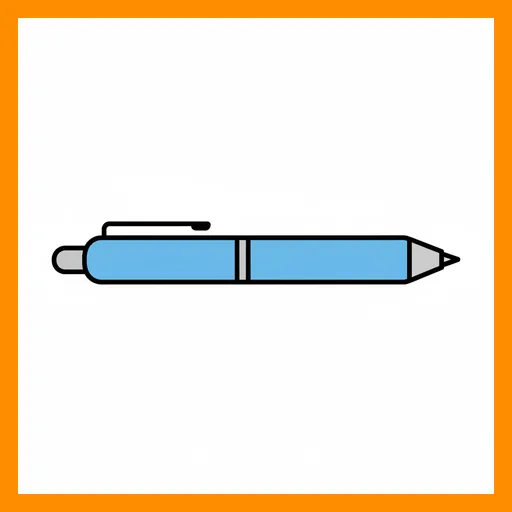 Pictograma de bolígrafo con marco Fitzgerald naranja