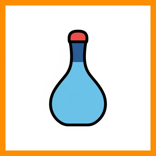Pictograma de botella con marco Fitzgerald naranja