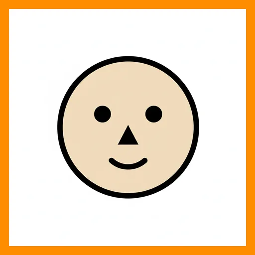 Pictograma de cabeza con marco Fitzgerald naranja