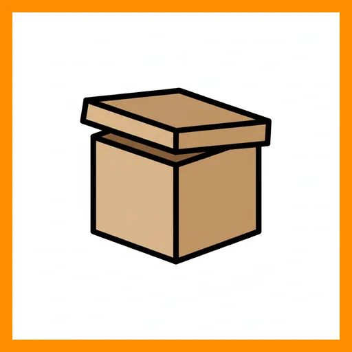 Pictograma de caja con marco Fitzgerald naranja