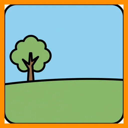 Pictograma de campo con marco Fitzgerald naranja