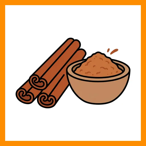 Pictograma de canela con marco Fitzgerald naranja