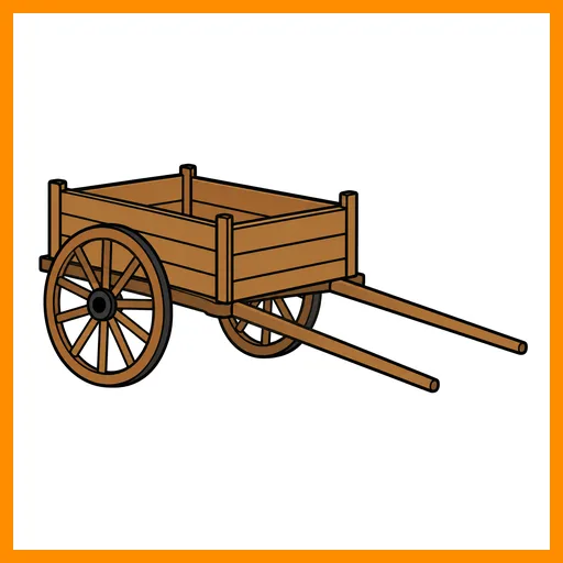 Pictograma de carreta con marco Fitzgerald naranja