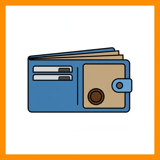 Pictograma de cartera con marco Fitzgerald naranja