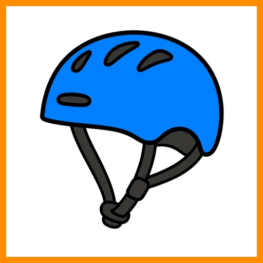 Pictograma de casco con marco Fitzgerald naranja