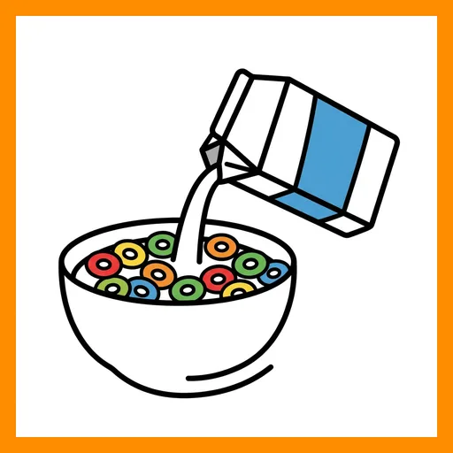 Pictograma de cereales con marco Fitzgerald naranja