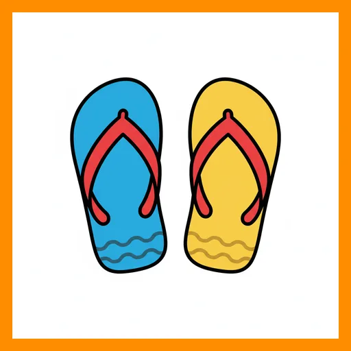 Pictograma de chanclas con marco Fitzgerald