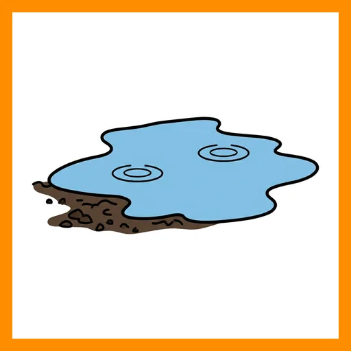 Pictograma de charco con marco Fitzgerald naranja