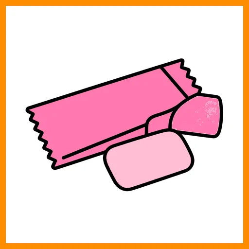 Pictograma de chicle con marco Fitzgerald naranja