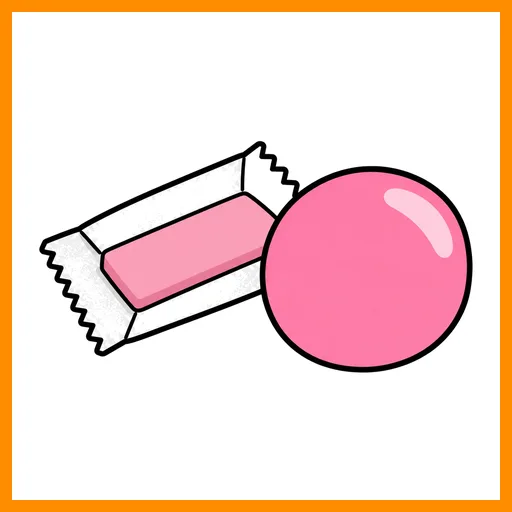 Pictograma de chicle con marco Fitzgerald naranja