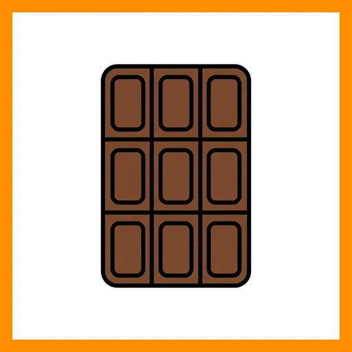 Pictograma de chocolate con marco Fitzgerald naranja