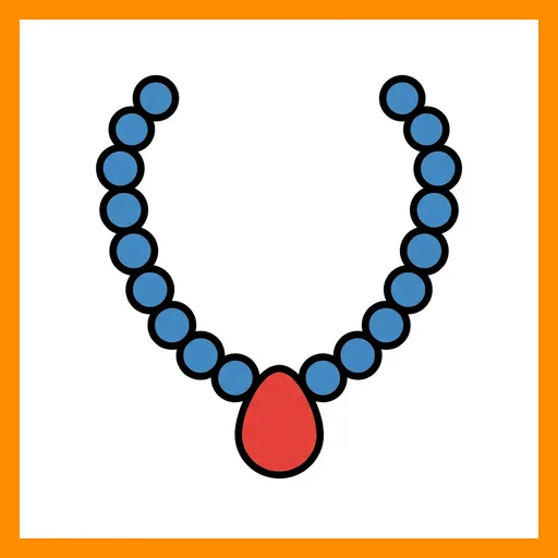 Pictograma de collar con marco Fitzgerald naranja
