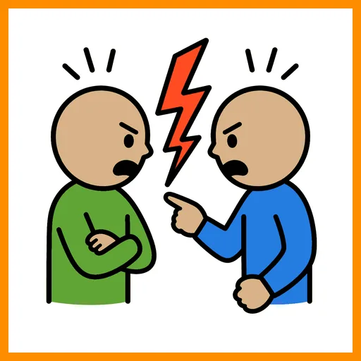 Pictograma de conflicto con marco Fitzgerald