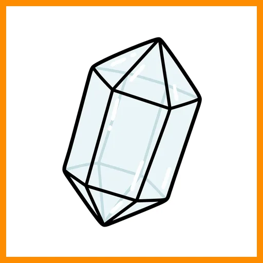 Pictograma de cristal con marco Fitzgerald naranja