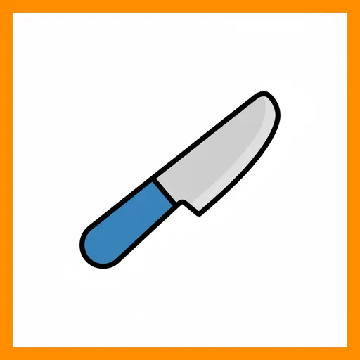 Pictograma de cuchillo con marco Fitzgerald naranja