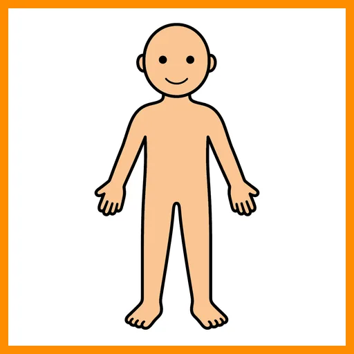 Pictograma de cuerpo con marco Fitzgerald naranja