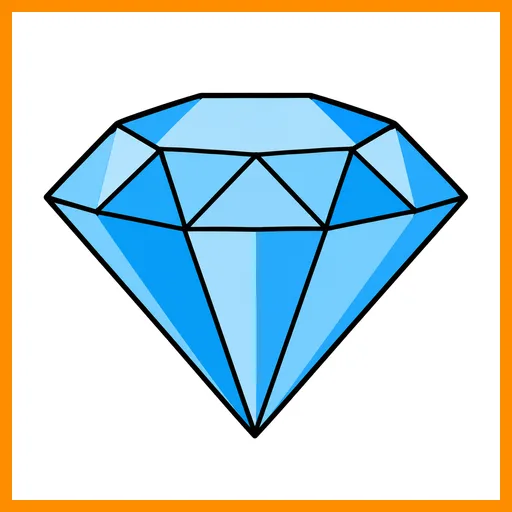 Pictograma de diamante con marco Fitzgerald naranja