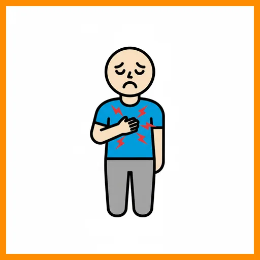 Pictograma de dolor con marco Fitzgerald naranja