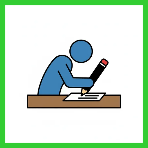 Pictograma de escribir con marco Fitzgerald verde