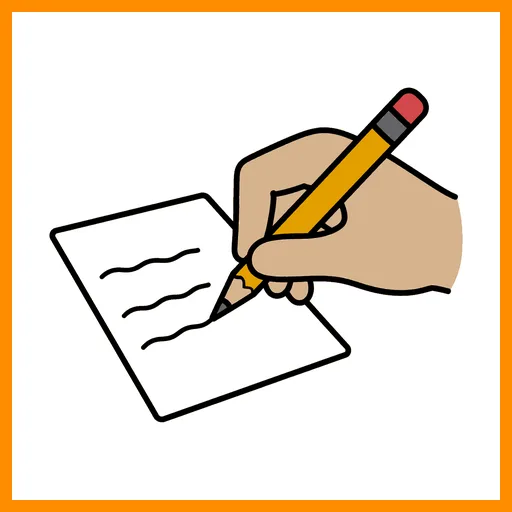 Pictograma de escritura con marco Fitzgerald
