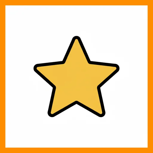 Pictograma de estrella con marco Fitzgerald