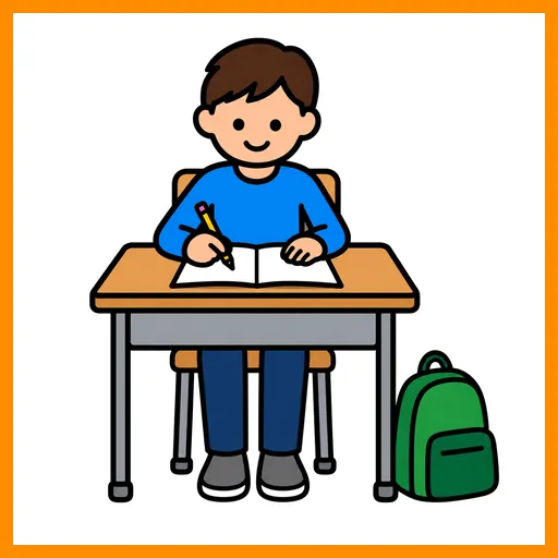 Pictograma de estudiante con marco Fitzgerald rosa