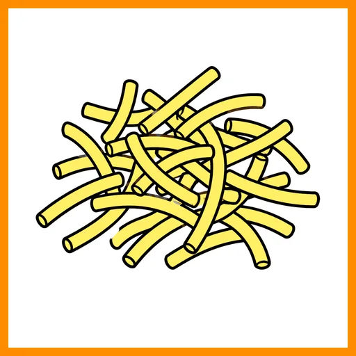 Pictograma de fideo con marco Fitzgerald naranja