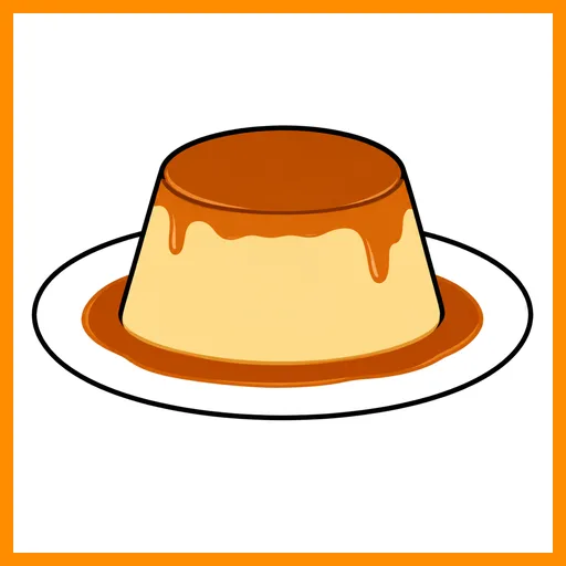 Pictograma de flan con marco Fitzgerald naranja