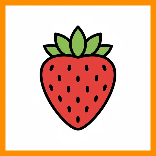 Pictograma de fresa con marco Fitzgerald naranja