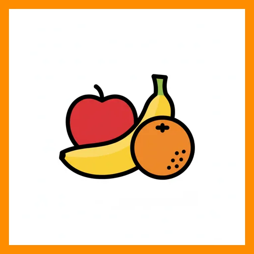 Pictograma de fruta con marco Fitzgerald naranja