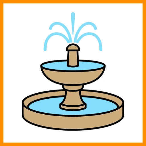 Pictograma de fuente con marco Fitzgerald naranja