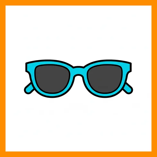Pictograma de gafas de sol con marco Fitzgerald naranja