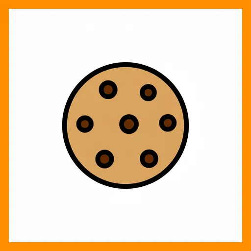 Pictograma de galleta con marco Fitzgerald naranja
