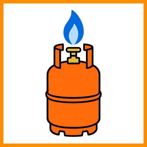 Pictograma de gas con marco Fitzgerald